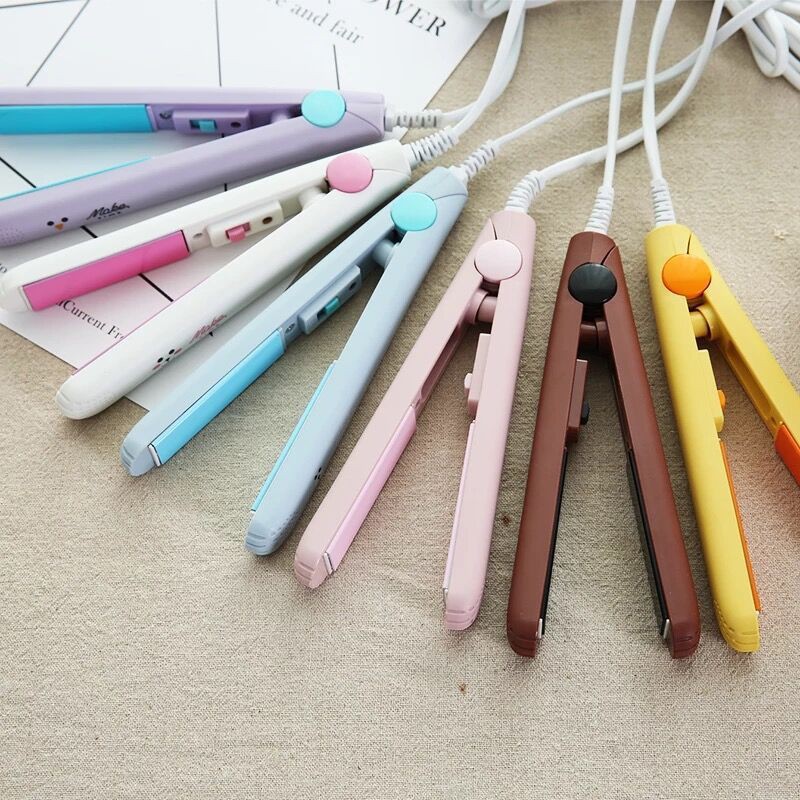 Máy Uốn - Duỗi Tóc Mini Tạo Kiểu Nhỏ Gọn Có Hộp Đựng Xinh Xắn