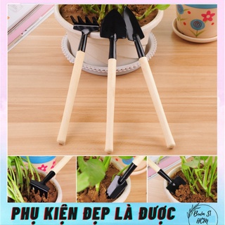 Combo 3 cây cuốc xẻng mini, bộ 3 cuốc xẻng làm vườn nhỏ. bộ dụng cụ làm vườn đa nằng tiện lợi