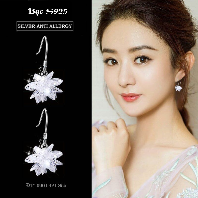 Khuyên tai, bông tai hoa tuyết - Style Hàn quốc Mã R485 Quảng Châu