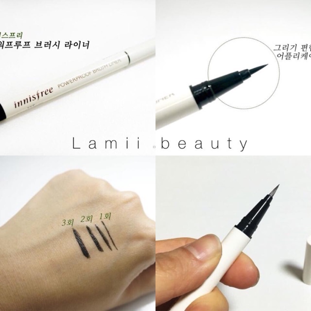 Kẻ mắt INNISFREE POWERPROOF BRUSH LINER date tháng 4.2022