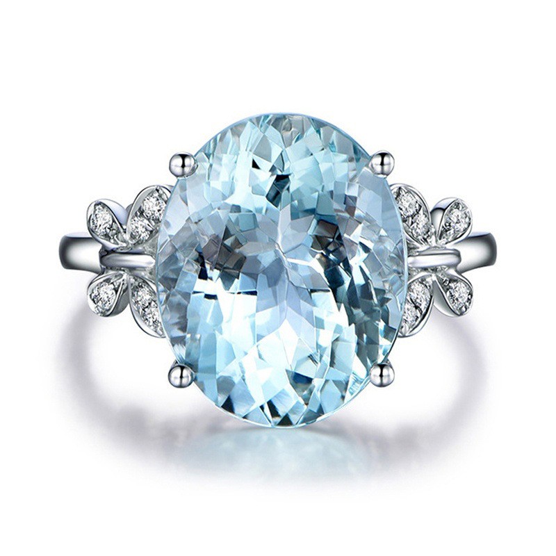 Nhẫn Mạ Bạch Kim Đính Đá Zircon Thời Trang Âu Mỹ Cho Nữ