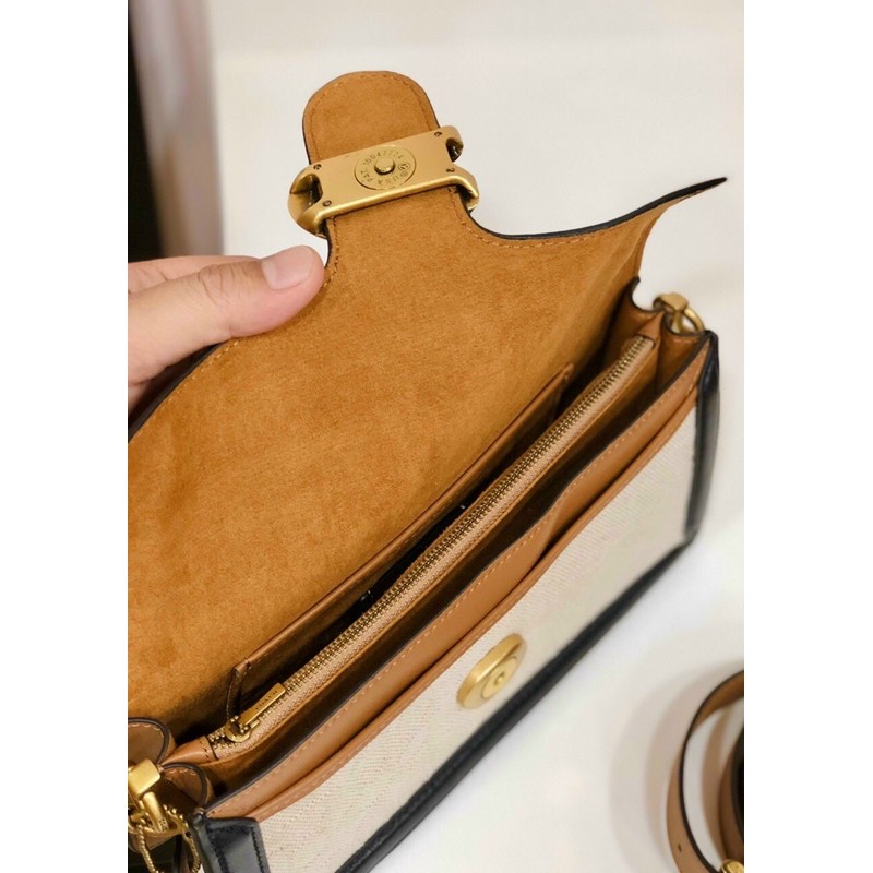 🛑 SẴN ❗️TÚI COACH TABBY DA HOẠ TIẾT CHỮ C NỔI 89148