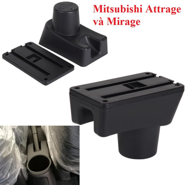 Sản Phẩm Hộp tỳ tay ô tô Mitsubishi Attrage và Mirage: Mầu Đen .