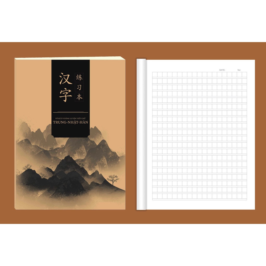 Vở kẻ ô vuông luyện viết tiếng Trung Hàn Nhật