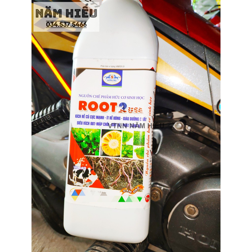 Hữu cơ ROOT 2 - Chai 1kg - Phân bón tưới Gốc rễ Giàu dưỡng chất cho hoa kiểng - Kích rễ cực mạnh - Siêu kích đọt