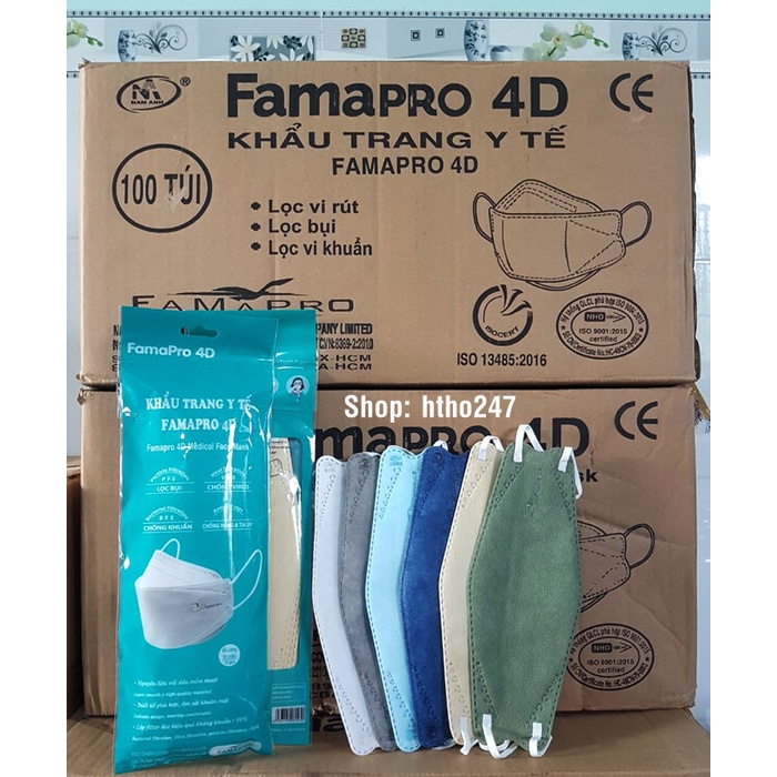 [Set 50 cái] Khẩu trang 4D Famapro KF94 chính hãng Nam Anh, kháng khuẩn chống giọt bắn