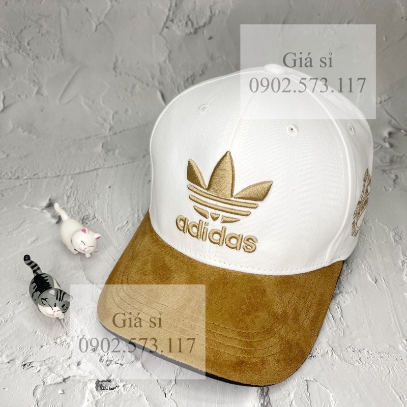 Nón kết lưỡi trai thêu Adas vá kết nâu thời trang nam nữ