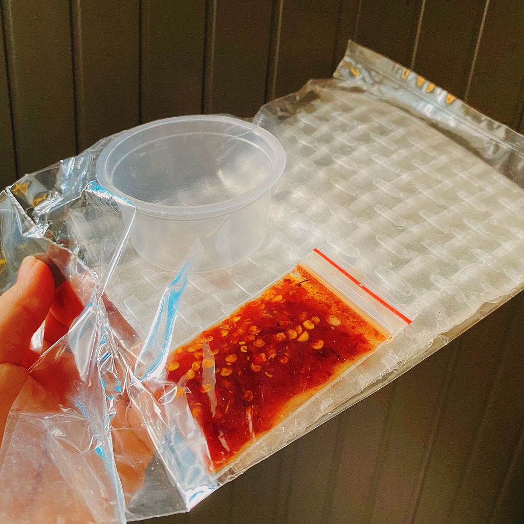 Bánh Tráng Chấm Sốt Muối Ớt UNIN Set Nước Chấm Thần Thánh Kèm Bánh Kèm Hũ Sốt Siêu Ngon - Ăn Vặt Ngon BT02