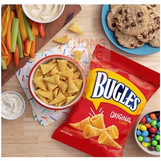Bánh snack ngô giòn Bugles Original Flavor Crispy Corn, Bugles Nacho Cheese 212g