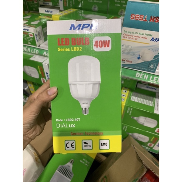 Bóng led MPE 5w 7w 9w 12w 15w 20w 30w 40w hàng chính hãng cty Mạnh Phương