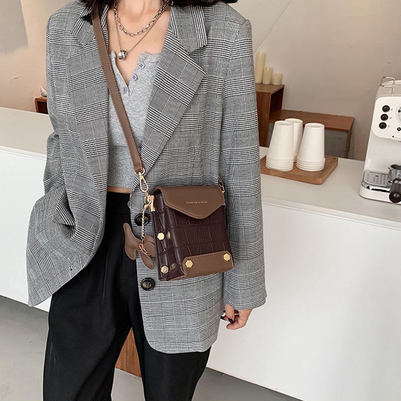 Túi đeo vai IELGY đựng điện thoại phong cách phương tây chất lượng cao cho nữ