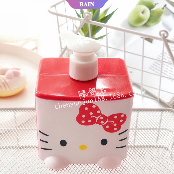 SANRIO 1 Bình Đựng Xà Phòng Rửa Tay Dạng Ấn Hình Nhân Vật Hoạt Hình My Melody Hello Kitty Stitch Dành Cho Trẻ Em