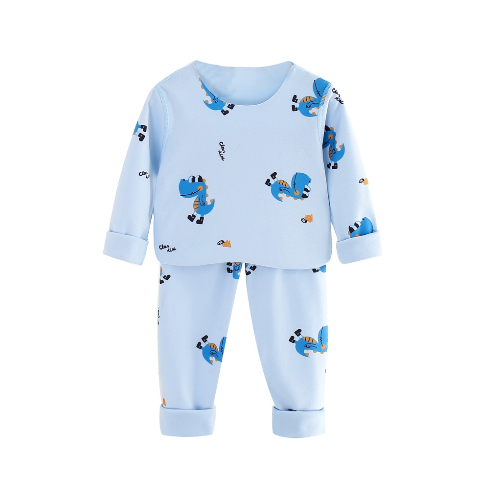 Bộ Đồ Lót Dài Tay Hai Mặt Không Đường May 90-160CM Thời Trang Cho Bé