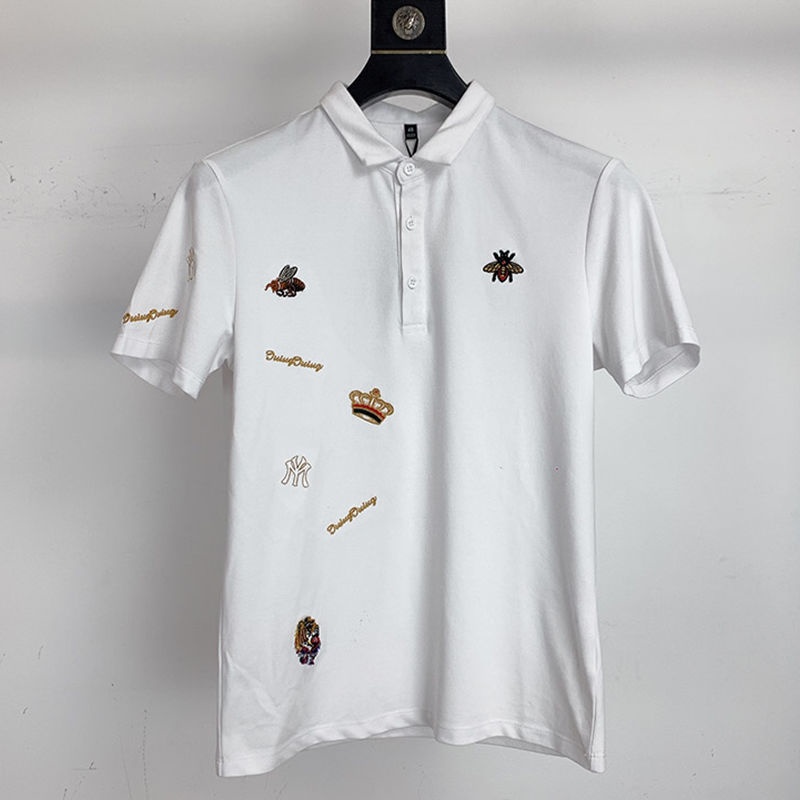 Áo polo Nam Tay Ngắn Có Cổ Họa Tiết Thêu Thời Trang
