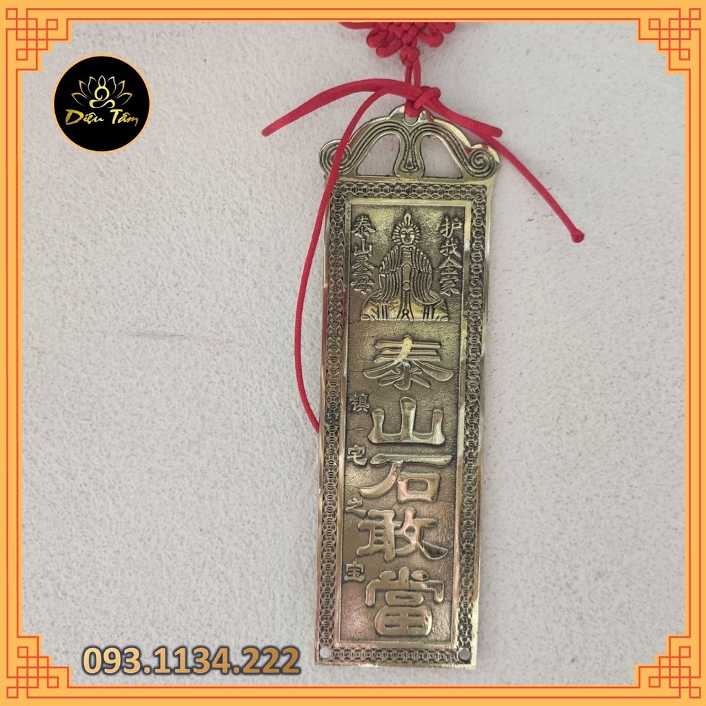 Đồ phong thủy - Thẻ thái sơn thạch cảm đương phong thủy trấn trạch, hóa giải hướng xấu treo cửa