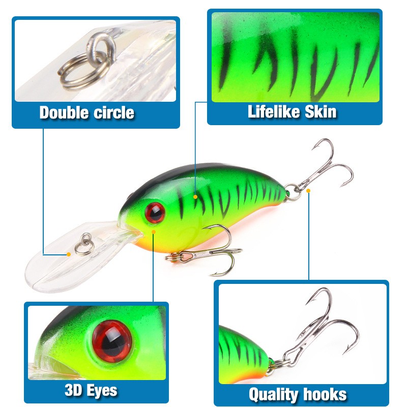 Mồi câu lure 13.6g/10cm chuyên bắt cá rô phi, rô ta, chuối, lóc, sộp, thiểu, ngão, chim