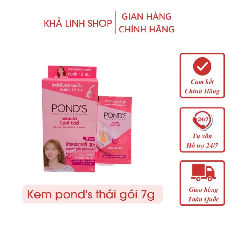 Lẻ 1 gói kem dưỡng trắng da pond's gói 7g thái lan