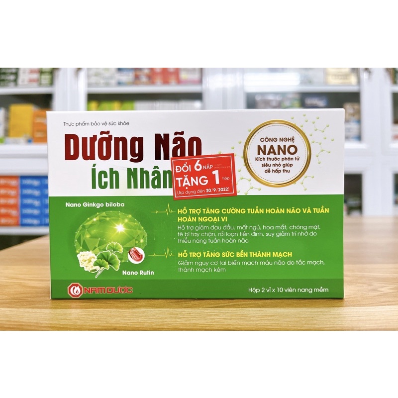 ✅ DƯỠNG NÃO ÍCH NHÂN với công nghệ nano tiên tiến tăng cường tuần hoàn não, sức bền thành mạch