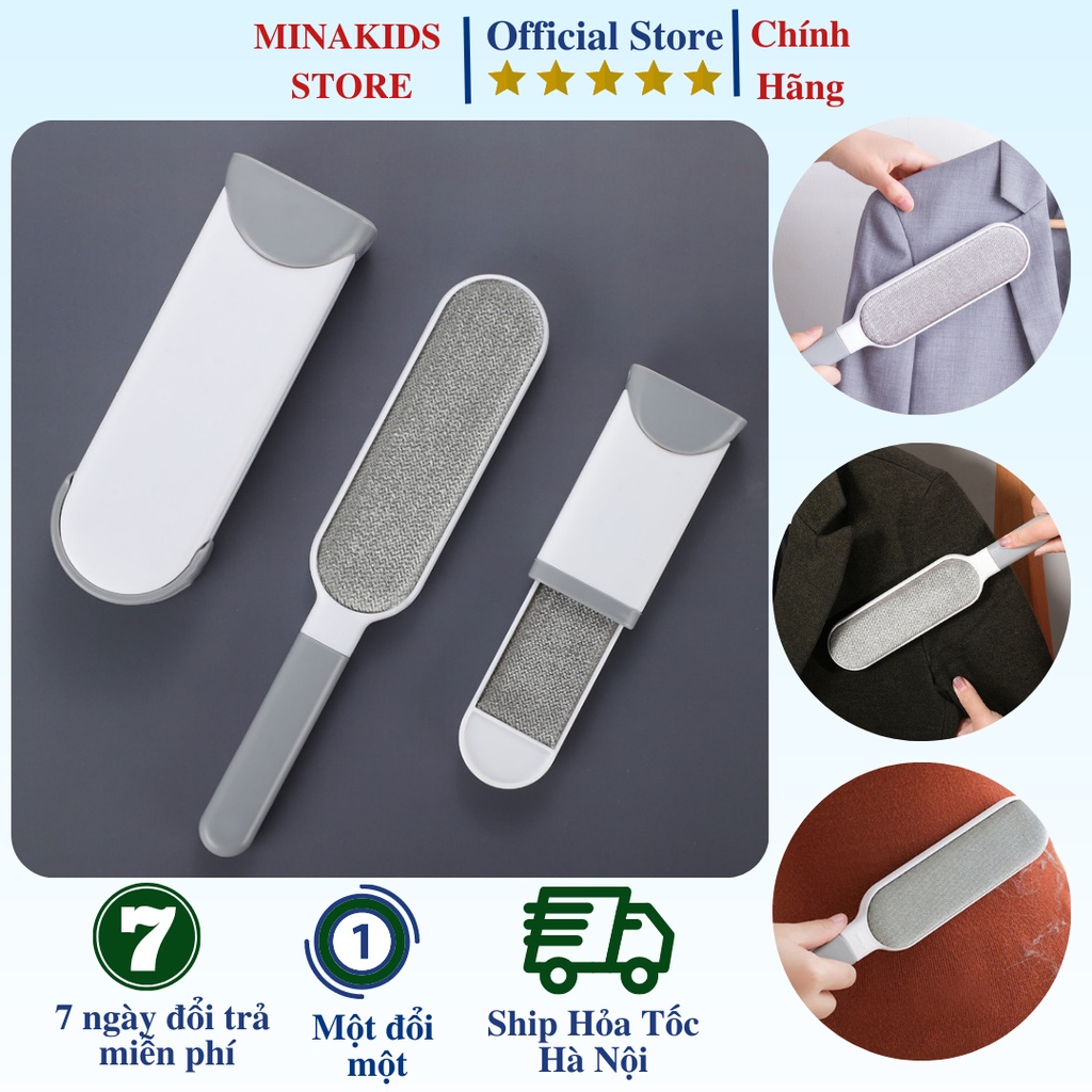 Cây lăn bụi lông tĩnh điện dùng cho quần áo, bàn ghế cao cấp. Bàn chải đa năng dính lông chó mèo thú cưng