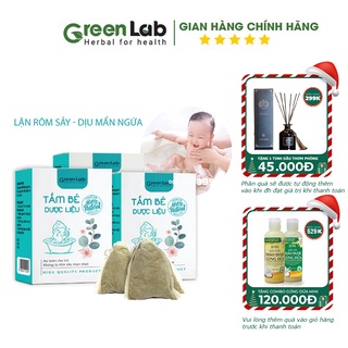 Tắm bé dược liệu Greenlab - Hộp 10 gói 20gr
