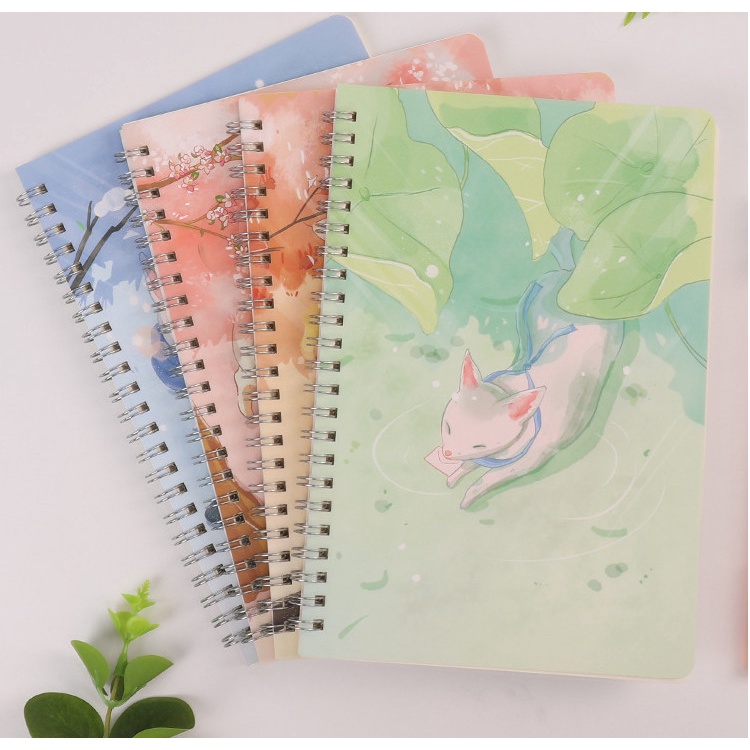 Sổ Tay Lò Xo A5 vở loại To ghi chú sổ cầm tay mini - Sổ tay dễ thương  21cm x 15cm