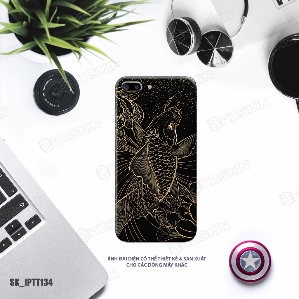 Miếng Dán Skin Cá Chép Tattoo IPhone 7/14 Pro Max |SK_IPTT134| Chất Liệu Cao Cấp, Hình In sắc Nét, Cán Film Chống Xước