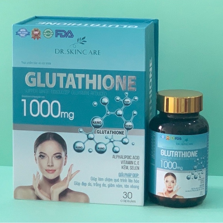 Viên Uống Trắng Da Glutathione 1000mg Lamer Nâng Tone Da, Mờ Nám, Tàn Nhang