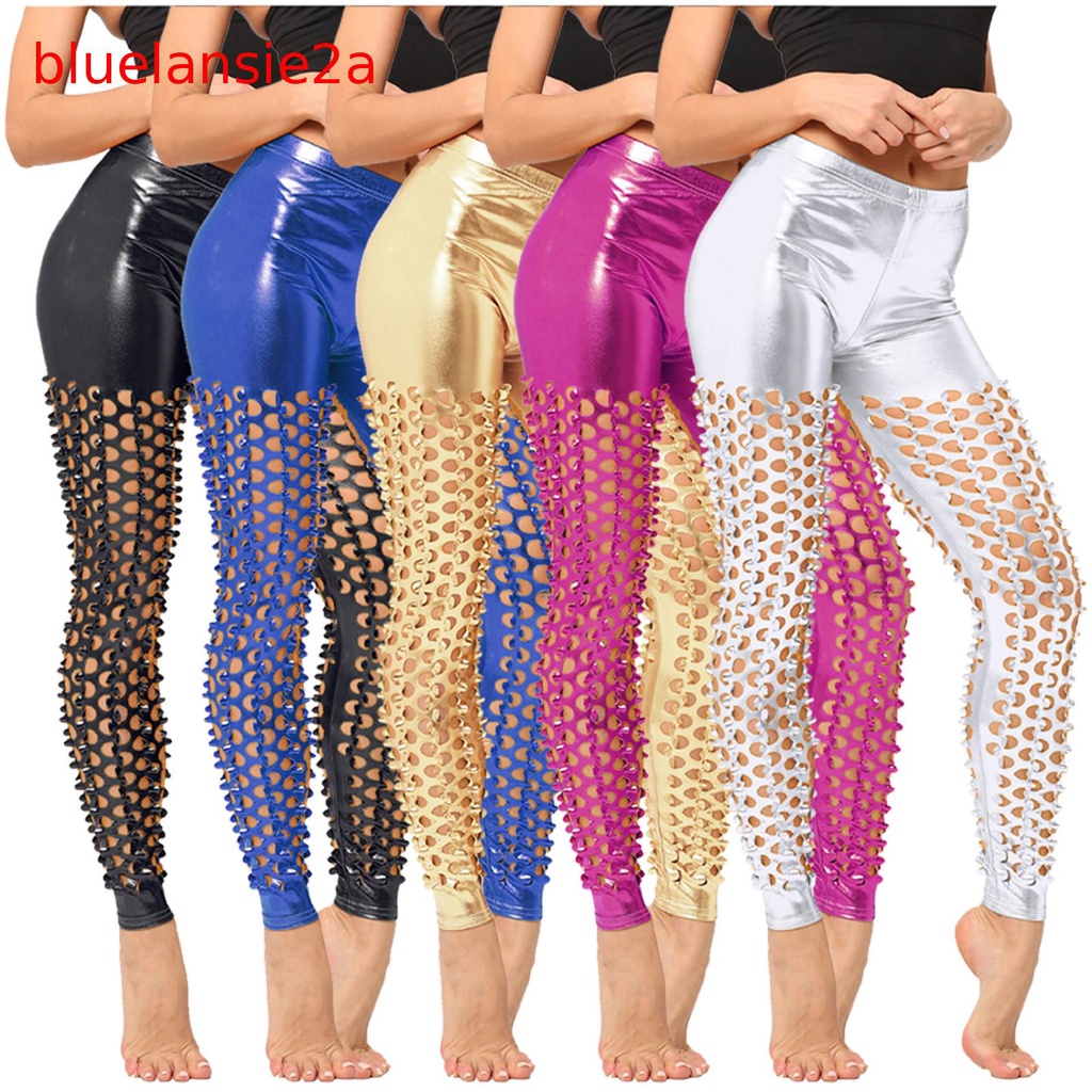 【❤Blu-ray❤Quần Legging Tập Yoga Đính Kim Sa Lấp Lánh Thời Trang Cho Nữ