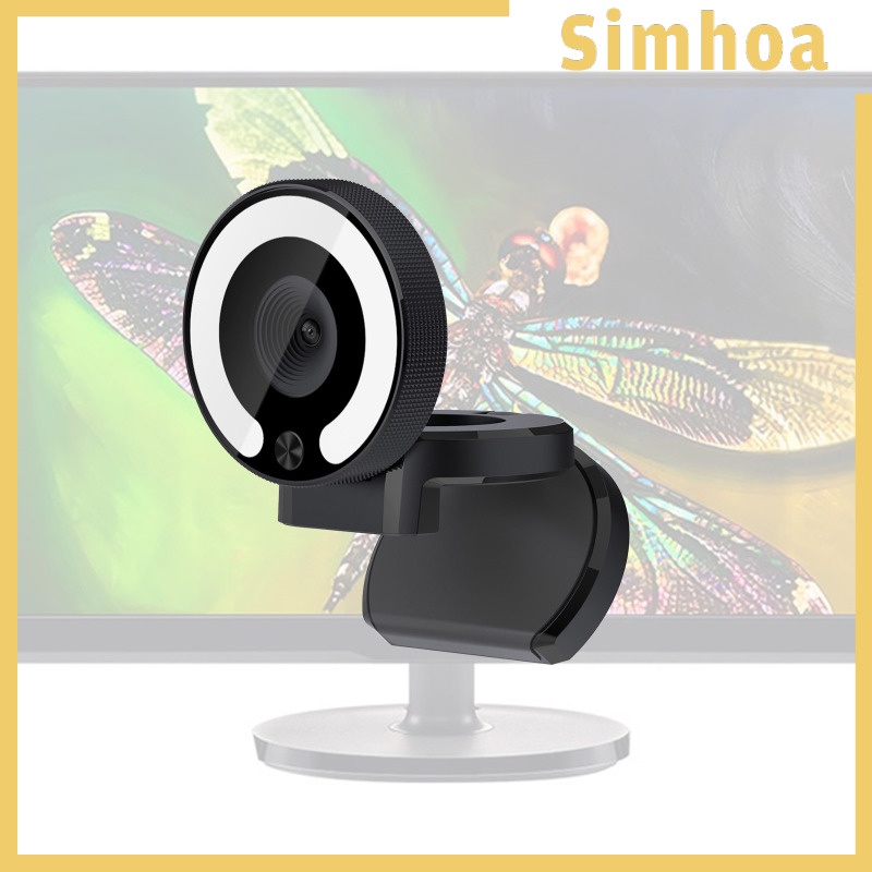 [SIMHOA] 1080P Webcam with Light Face Cam for Laptop Desktop Streaming Gaming