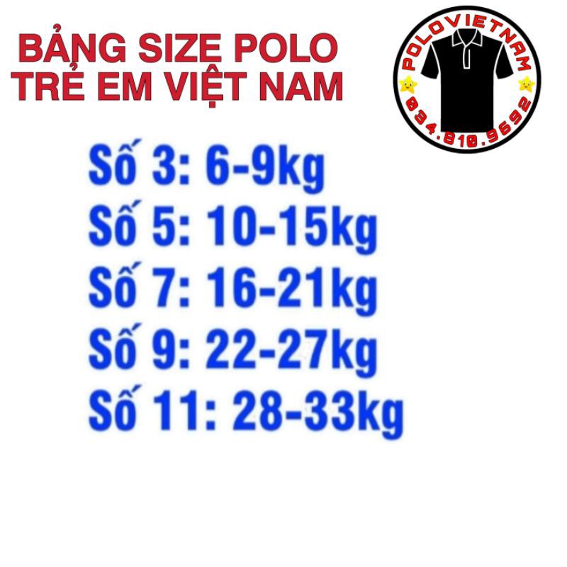 Áo polo Việt Nam trẻ em cổ trụ màu Cam - không xù lông, không ra màu, co giãn thoải mái, thấm hút mồ hôi