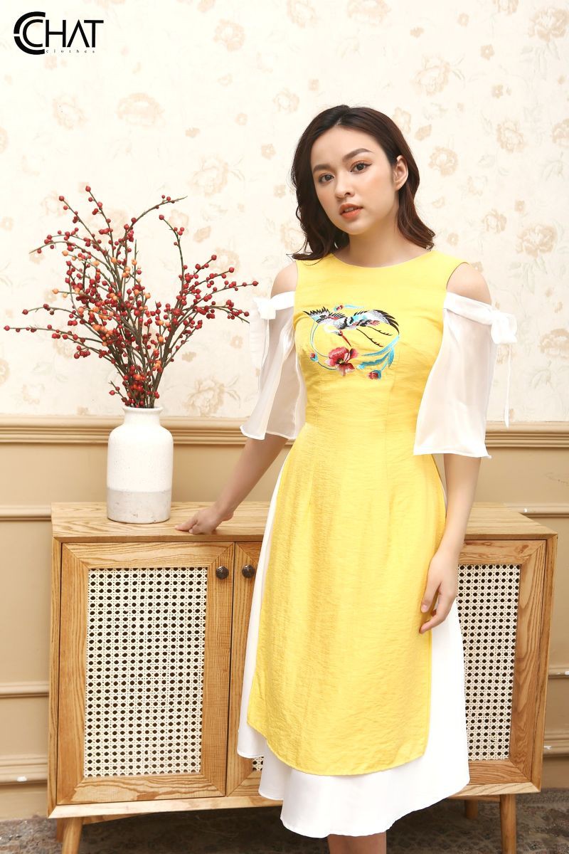 CCHAT Áo dài nơ vai Q32 | BigBuy360 - bigbuy360.vn