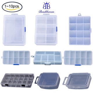 Hộp nhựa đựng phụ kiện thiết kế 12 ngăn 13x10x2.2cm lỗ 0.5cm
