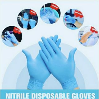 1000 Chiếc Găng tay không bột nitrile xanh (10 túi nilon)