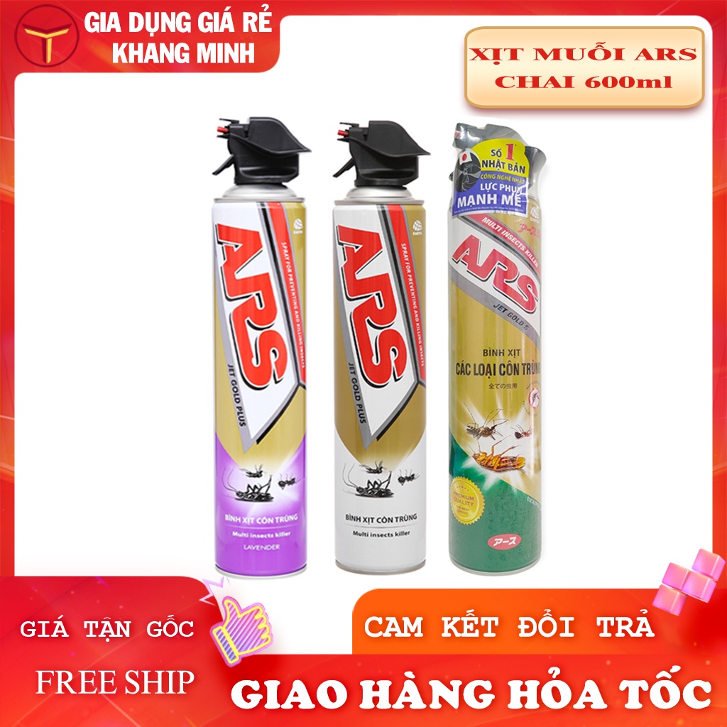 Bình Xịt Muỗi ARS Hương Lavender, Không Mùi 600ml Thái Lan