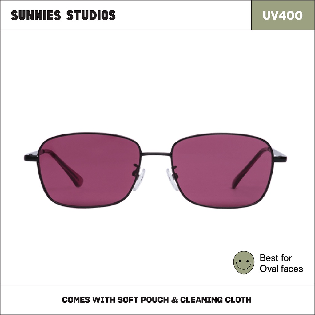 Kính mát Sunnies Studios Gọng Vuông Emman in Plum