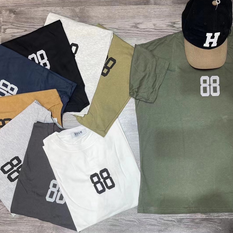 Aó phông nam nữ 3158 tay lỡ form rộng in hình thun unisex chất cotton hàng Quảng Châu ANDOSA AT21