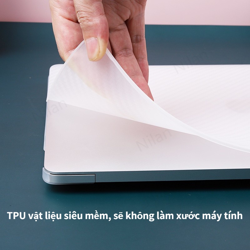 Vỏ mờ TPU sợi carbon mềm 4 trong 1 cho Macbook air 2020 A2179 A2289 A2251 M1 Pro 13 A2338 A2337 Retina 13 inch