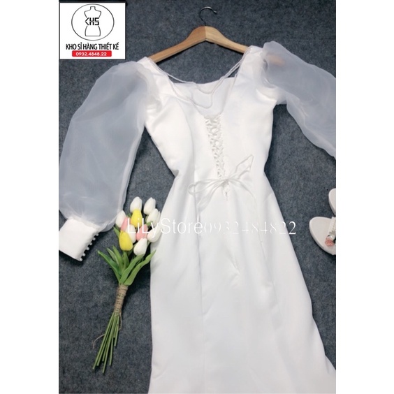 ĐẦM CƯỚI BODY ĐUÔI CÁ LƯNG KẾT CHUỖI NGỌC FULL SIZE S M L XL .ẢNH VÀ VIDEO CHỦ SHOP TƯ QUAY 10000%