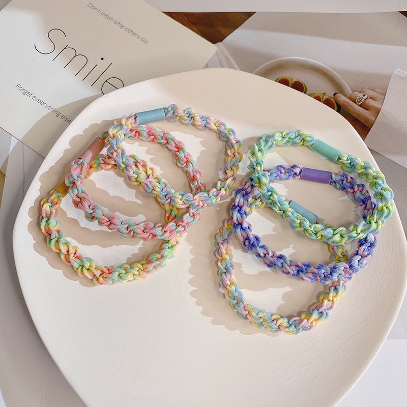 Dây Cột Tóc Dạng Xoắn Nhiều Màu Thời Trang Dành Cho Nữ