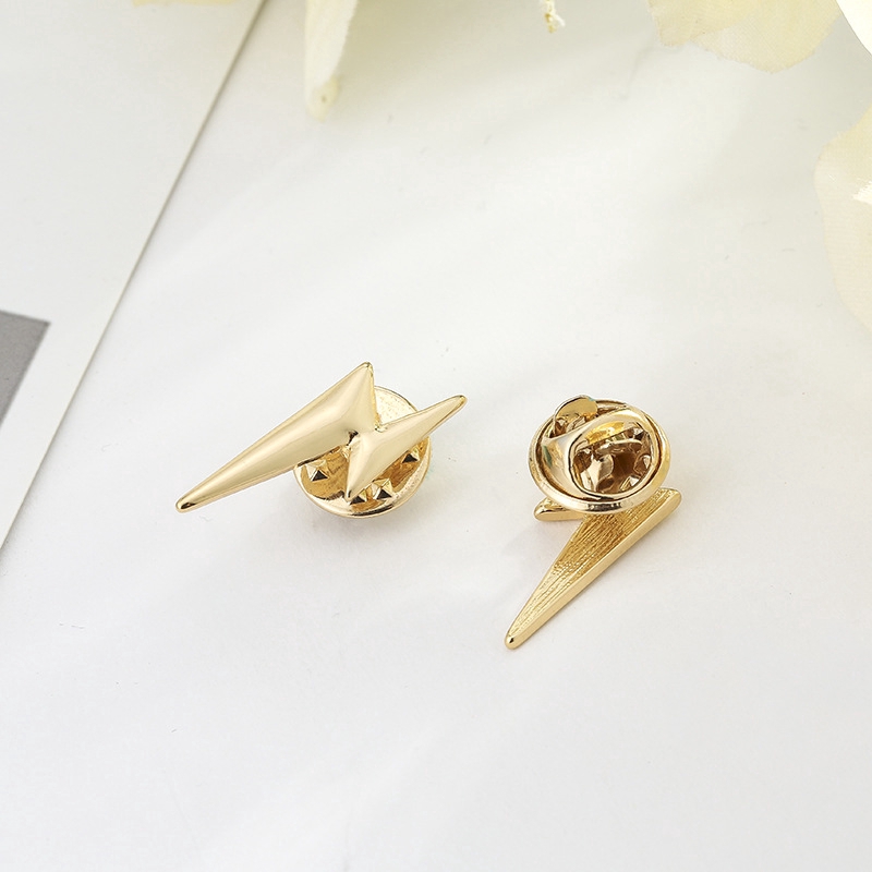 1 Piece Gold Color Alloy Love Letter Coffee Beans Machine Feather Pin Brooches