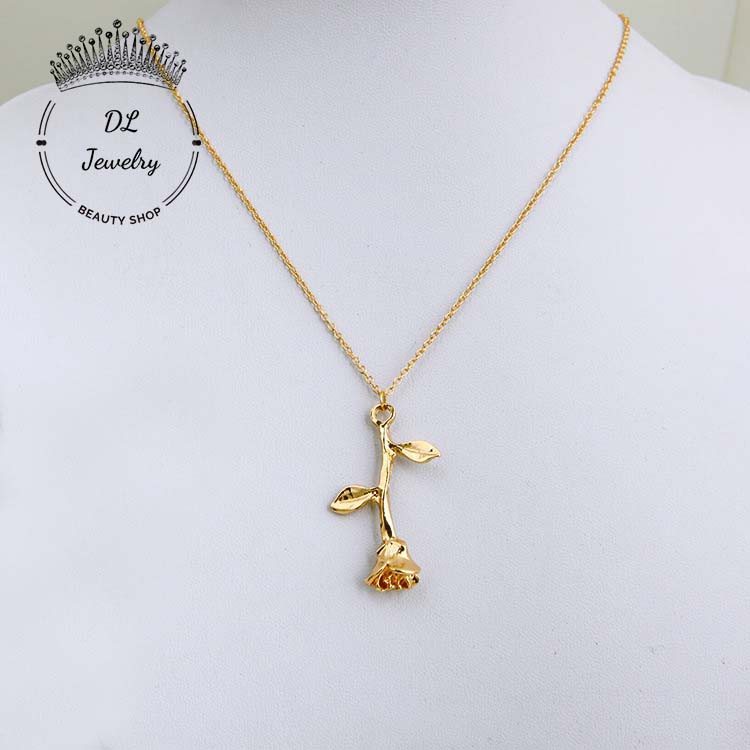 Vòng Cổ Hoa Hồng DL.Jewelry,Dây Chuyền Hoa Hồng Phong Cách Hàn Quốc