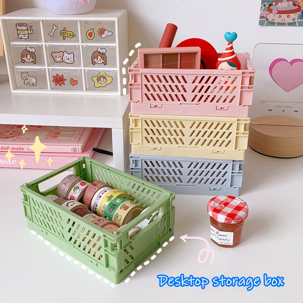 Hộp đựng đồ để bàn nhỏ nhắn nhiều màu có thể gấp gọn đa năng dành cho nhà bếp / phòng tắm