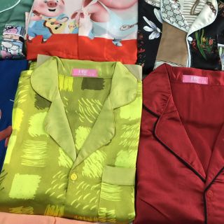 Bộ lụa ngủ satin cộc đùi nhiều mẫu