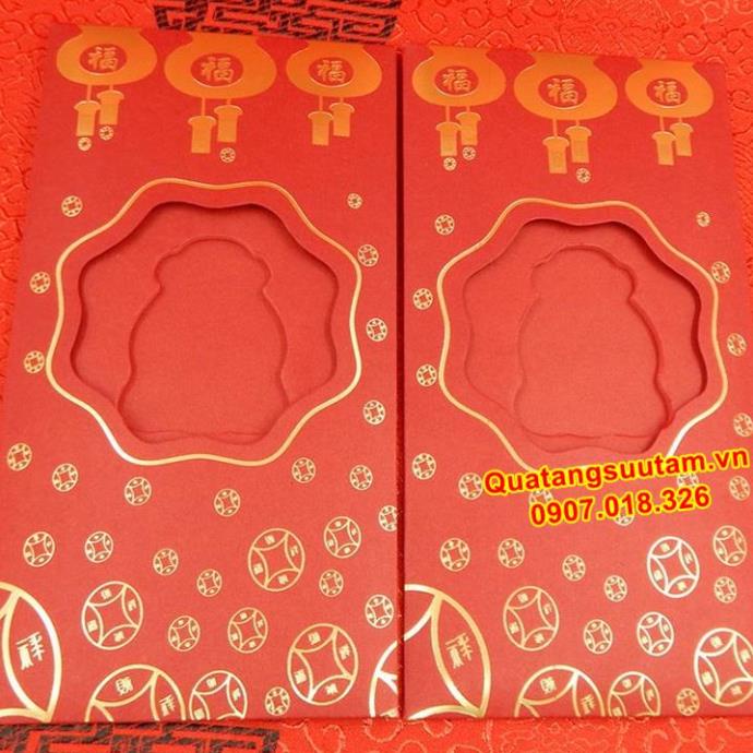 [RƯỚC LỘC] bao lì xì thần tài vàng 24k từ Đài Loan, Quà Tết 2023