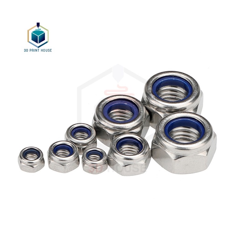 Đai Ốc / Tán keo Inox 304 ( có keo chống xoay ) Combo 10con
