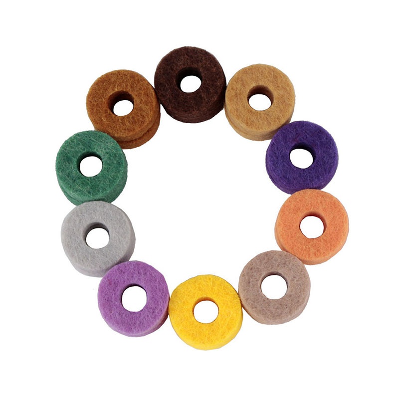 20 Pcs/bag Multicolor Drum Kit Cymbal Felt Pads Percussion Accessories Kit Pad Protection Effect