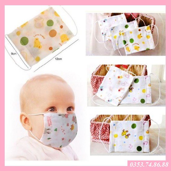 Khẩu Trang Xô Xuất Nhật Mẫu Mới Siêu Mềm Mịn Cho Bé | Minizon Kids