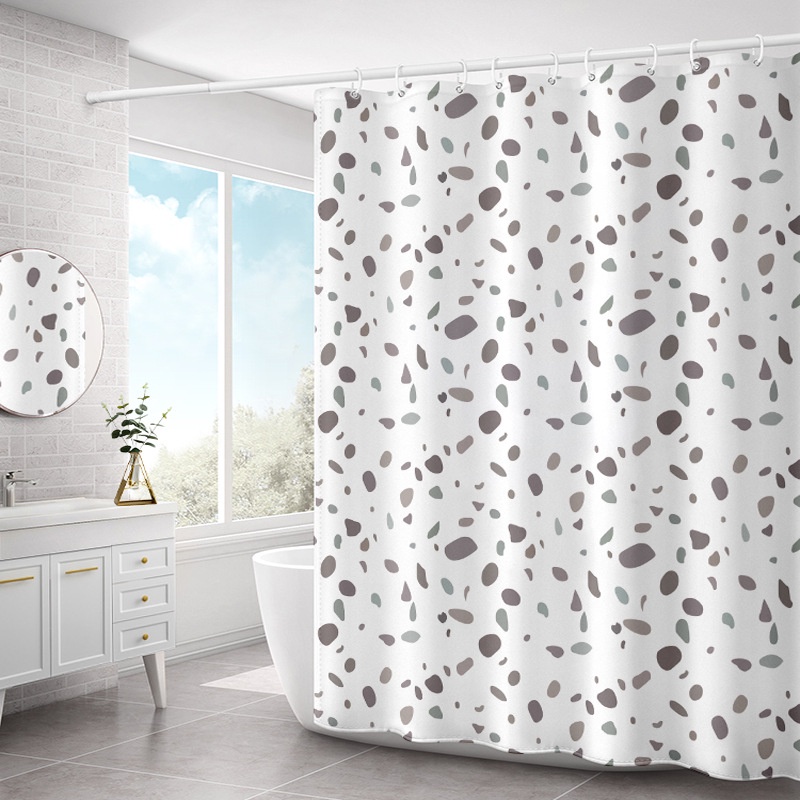 Rèm Che Bồn Tắm Bằng Polyester Dày Dặn Chống Thấm Nước In Họa Tiết Hoạt Hình 4 Kiểu