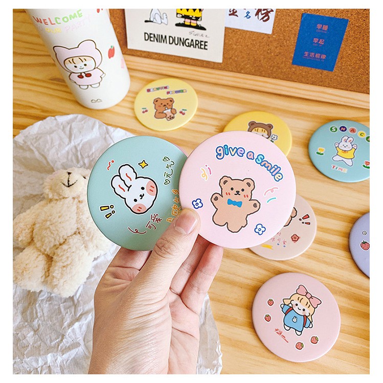 Gương tròn mini nhiều hinh cute dễ thương xinh xắn (mẫu mới đẹp mê li)