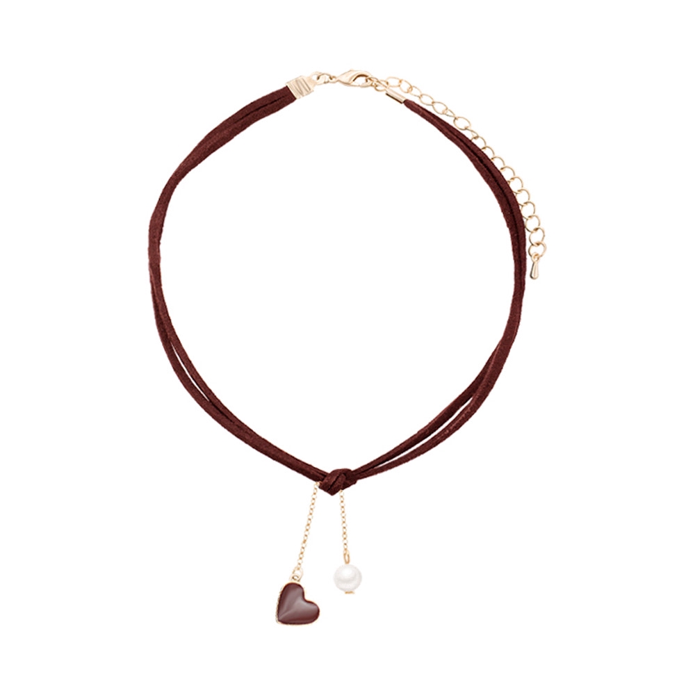 Vòng Cổ Choker Mặt Trái Tim Thời Trang Nữ Tính